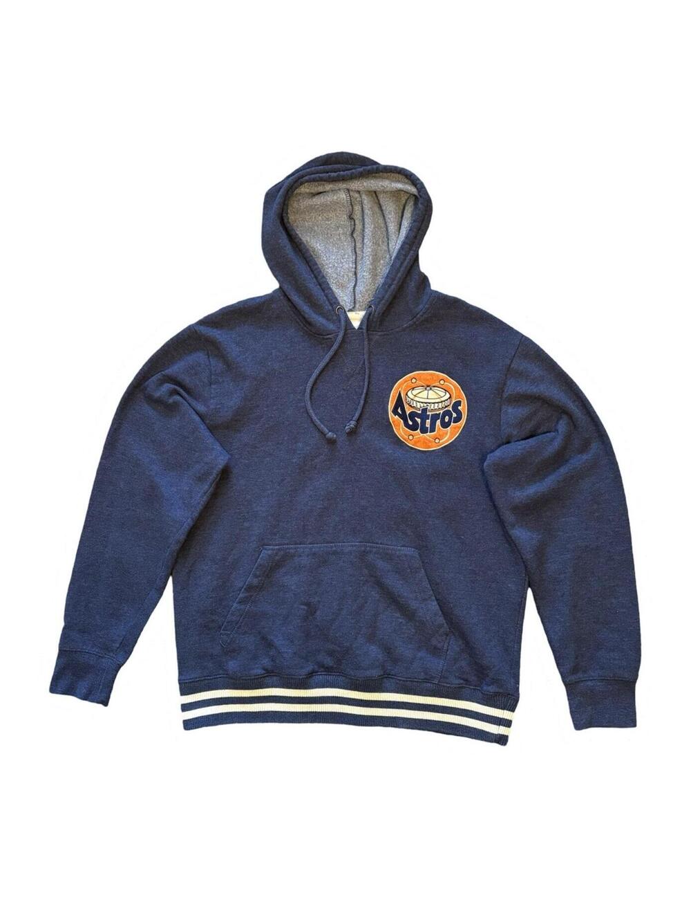 Mitchell & Ness Houston Astros Astrodome Fleece Sweater Hoodie Womens Size Large